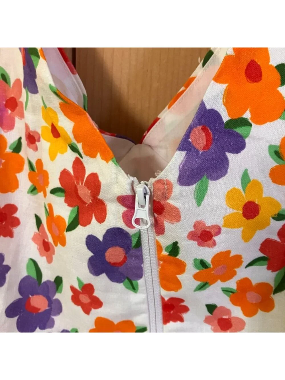 Peppermayo x Revolve Womens Floral Linen Bustier Tie Top Size 12 White SP NWT - Picture 11 of 12